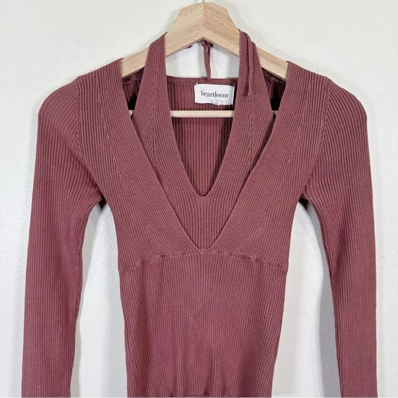 Heartloom Indra Sweater  Haltered Neck Vino Color - Picture 3 of 11